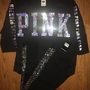 NWT VICTORIA’S SECRET PINK BLING SET XS